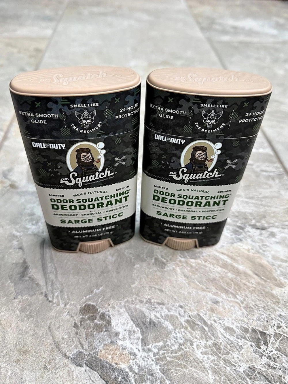 Dr. Squatch Call of Duty Sarge Sticc Deodorant 2-Pack - Limited Edition Scent